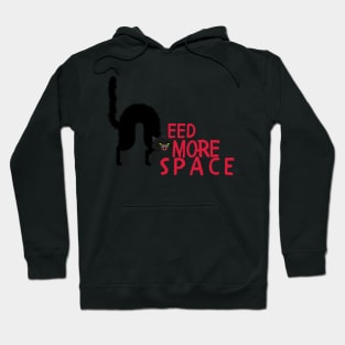 Need More Space Angry Black Cat Hoodie